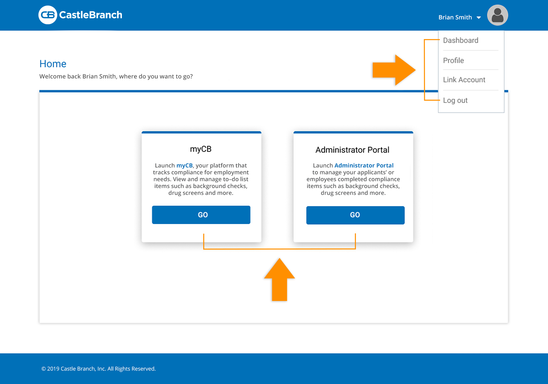 Simplified Sign In Process—Employers CastleBranch Screening and Clinical Experience Solutions