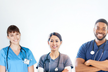 Diverse medical student group photo